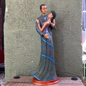 African couple dancing